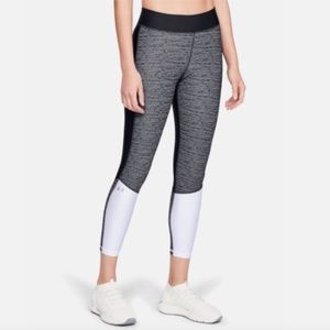 UNDER ARMOUR HeatGear Armour Jacquard Ankle Crop Leggings 1318006 XS,S NWT $50